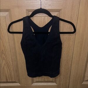 Old Navy Ribbed Black V-Neck Sleeveless Top